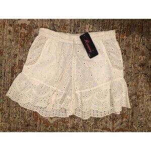 Ranee’s Small White Beach Shorts Cover Up